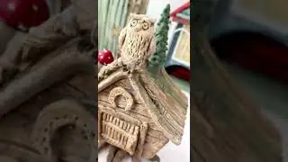 Избушка на курьих ножках из самозатвердевающей массы.