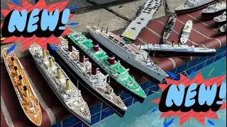 Britannic, Titanic, Mauretania, SS United States, Queen Mary, Sinking Models On Parade 2024 Edition