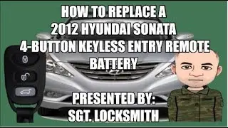 How to replace a 2012 Hyundai Sonata 4 Button Keyless Entry Remote Battery