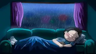 8 Hour Rain on Window ⚡ Rain Sounds for Sleeping, Relaxing, Studying