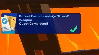 Defeat Enemies using a RUNED Weapon - LEGO Fortnite