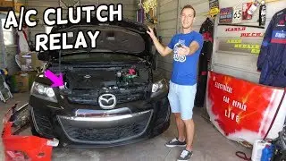 AC COMPRESSOR CLUTCH RELAY LOCATION REPLACEMENT MAZDA CX-7 CX7