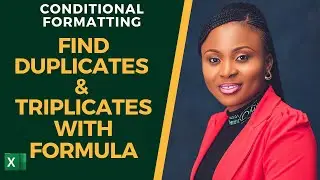 👉HOW TO FIND DUPLICATES & TRIPLICATES WITH EXCEL FORMULA