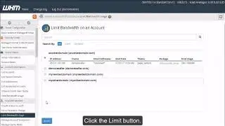 whm res limit bandwidth usage