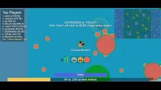 Try to Survive the underwater sea creatures!! (Mope.io)