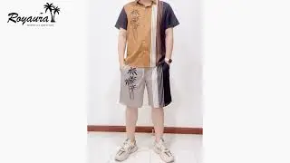 Royaura eye-catching palm tree print shirts