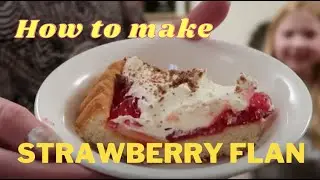 How to make Christmas Strawberry Flan - super quick and easy