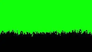 crowd of people green screen