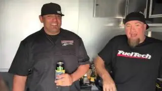 Big Chief and Murder Nova from Street Outlaws talk with Wes Buck at Lights Out 7