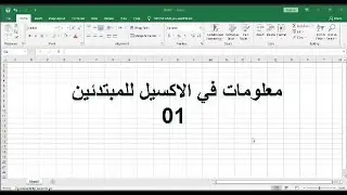 معلومات في الاكسيل للمبتدئين - 01