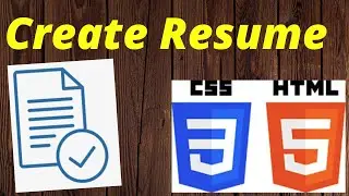 Create Professional Resume/CV using HTML & CSS