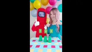 Челлендж стаканчики. Амонг ас в игре. Новый челлендж.