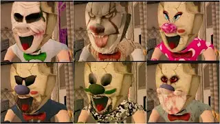 ICE SCREAM 3 - ALL MODS OPENING SCENE - BARBIE MOD, JOKER MOD, MILITARY, POLICE MOD, PENNYWISE IT