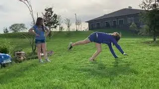 We are doing copycat in the front yard! #fun #Tiffanieprimo #video #gymnastics