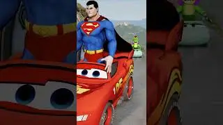 Weird Cars & Crazy Cars Going to Push by Giant Hand Panda Kung Fu Bollard  Crush in BeamNG.drive