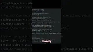 Python Trick: Using slice for Advanced Slicing Operations