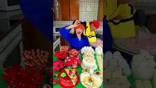 Ice cream challenge! Strawberry cake vs egg #Shorts