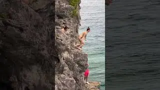 Girl's Ultimate Beach Dare 🙌 Epic Jumps into Clear Emerald Water 