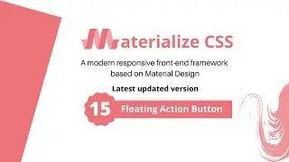 Floating action button in materialize css #15- Floating action button