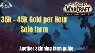 35k-40k Gold per Hour Solo Farm | WoW Shadowlands  Skinning Goldfarm video !