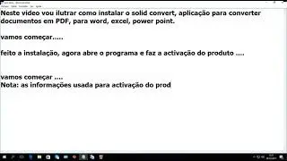 Como Instalar e activar aplicação Solid Converter para converter PDF para word,  excel
