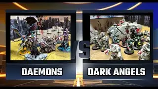 SPEED BATTLE REPORT 57: W40k: DARK ANGELS vs CHAOS DAEMONS. WARHAMMER ESPAÑOL/ESPAÑA