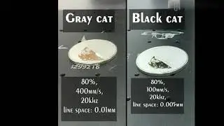Different color marking by fiber laser: black vs. gray