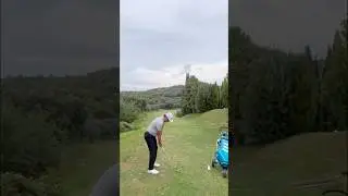 Short par 4 dogleg right, 7 iron ⛳️ #golfshorts #simplegolftips #golf