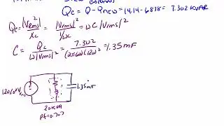 ECE204 Lecture 9-1d: Power Factor Correction Example 1