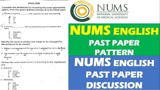 NUMS ENGLISH PASTPAPER PATTERN | NUMS PAST PAPERS | NUMS ENGLISH PAPER | MDCAT ONLINE PREP