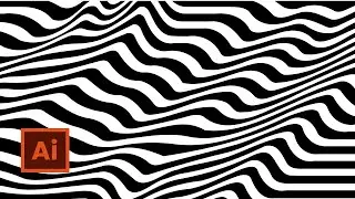 3 ways how to design wavy lines in adobe illustrator. Op-art illustrator tutorial