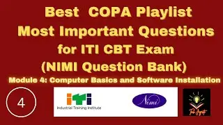 ITI COPA Trade | CBT Questions | Computer Basics and Software Installation | Nimi Question Bank