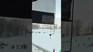 Снежные горки в Калининграде