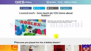 Are You A Roblox Master Quiz Answers 100%