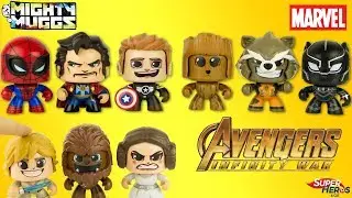 Marvel Mighty Muggs Avengers Infinity War Super Heroe Figures Captain America Spider Man Hasbro