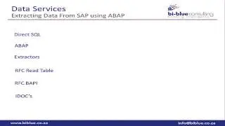 SAP ABAP Extracting Data From SAP  BusinessObjects Data Services