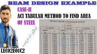 L2E01C2 Design of RC beam using ACI318 Tabular method comparing with direct design method