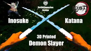 Demon Slayer How To Make Inosuke Katana - 3D Printed - 3D print timelapse - Ep 34  D4thDimension