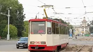 Поездка на трамвае КТМ 71-605 М3 (мод) (борт 1362) (1991 г.в) маршрут 6 (изменённый) Г. Челябинск