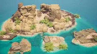 Tropical island, calm ocean, relaxing | Unreal UE5