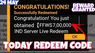 Free Fire Redeem Code Today for 25 May | New Redeem Code free fire | FF redeem code today | LynxesYT