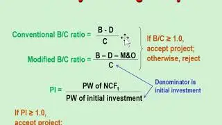 B/C Analysis – Single Project