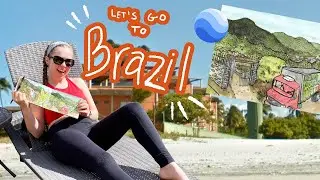 Painting in Brazil! Traveling somewhere tropical to draw bc it’s snowing in Texas | Google Earth Art