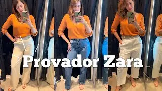 Provador Zara calças- Jeans e Linho