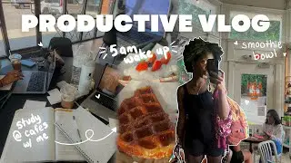 a cozy productive vlog ⊹♡ studying for the MCAT, getting into running, trying out new cafes ☕️