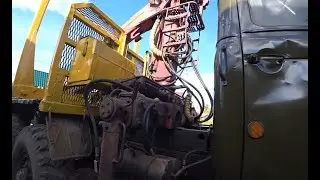 Ural timber truck, crack on column, repair