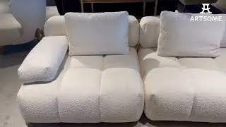 White Lambskin Modular Sofa