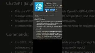 ChatGPT in vs code editor. 