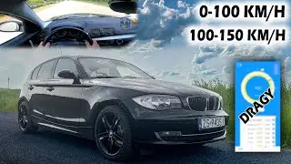 BMW Serii 1, E87 116i 122 KM - KONFRONTACJA, JAZDA PRÓBNA, 0-100 km/h, 100-150 km/h, DRAGY