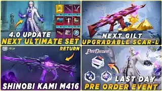 🔴 NEXT ULTIMATE SET | NEXT UPGRADABLE SCAR-L SKIN | SHINOBI KAMI M416 RETURN | PRE ORDER LAST DAY 